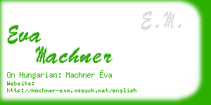 eva machner business card